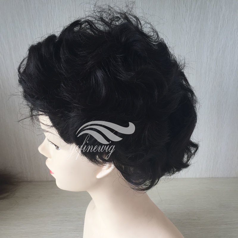 Short Curly Human Hair Lace Front Wig for Women