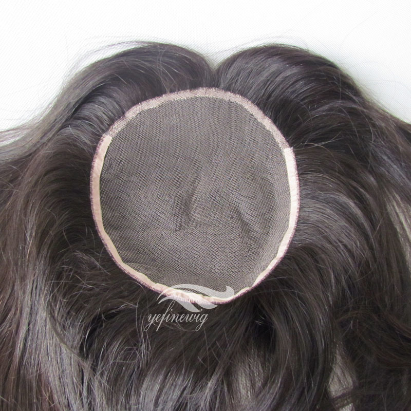 heavy density human hair wig Topper for women