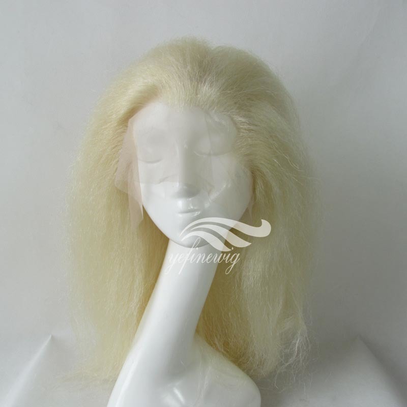 Professional White Yak Hair Wig Santa Claus Wig and Beard Moustache eyebrowns set