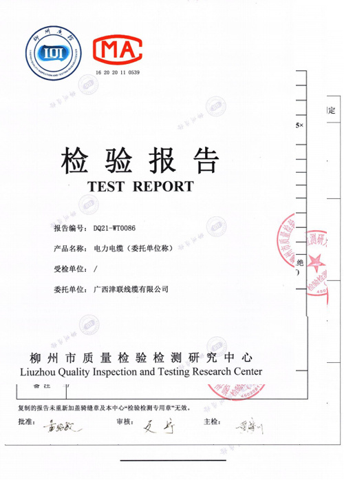 檢驗報告DQ21-WQ0086