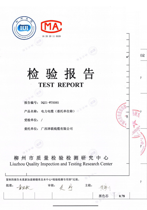檢驗報告DQ21-WQ0085