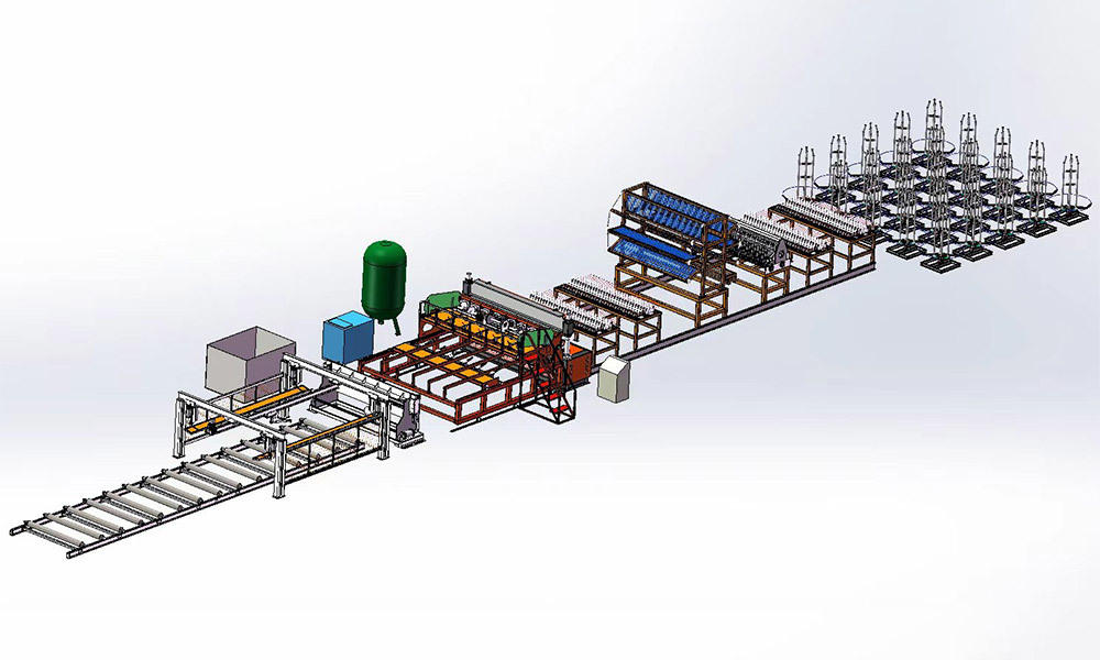 Automatic pneumatic 3-8mm steel mesh welding machine