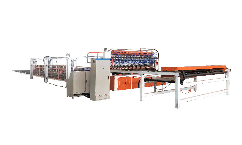 Pneumatic steel mesh row welding machine