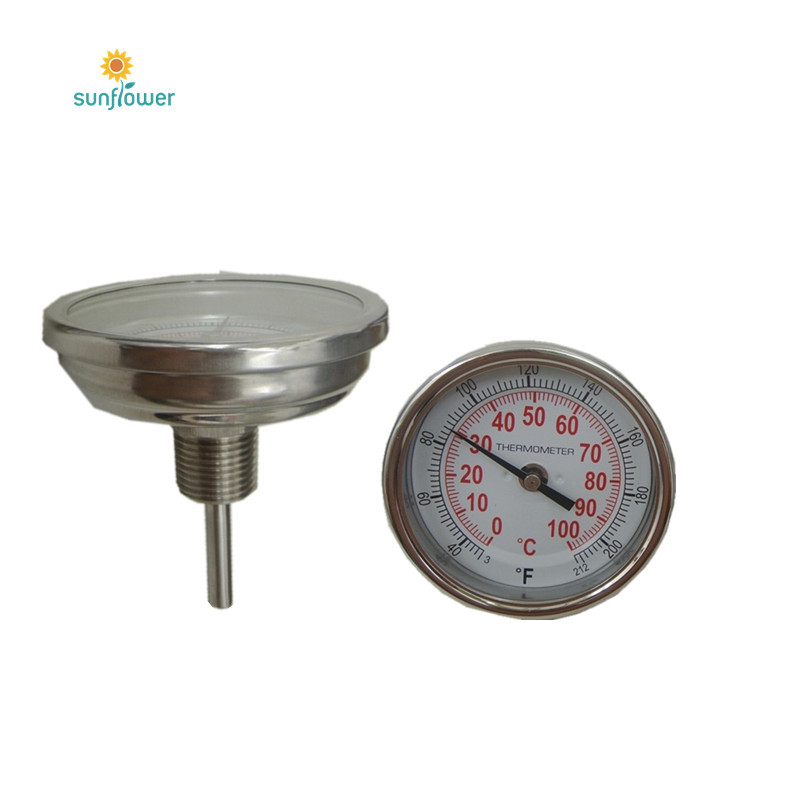 不銹鋼軸向雙金屬溫度計WSS-301，WSS-401,WSS-501 表盤直徑60mm,100mm,125mm,150mm