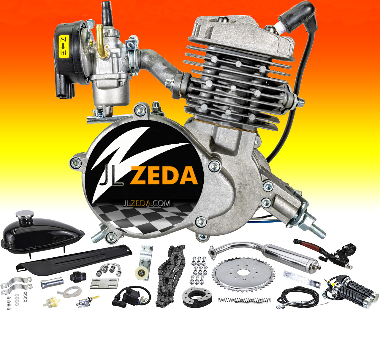 ZEDA-48/2 Stroke 48cc Bike Engine Kit