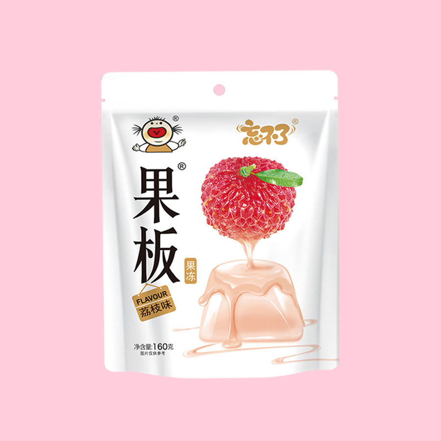 Fruit board brand jelly 160g litchi flavor