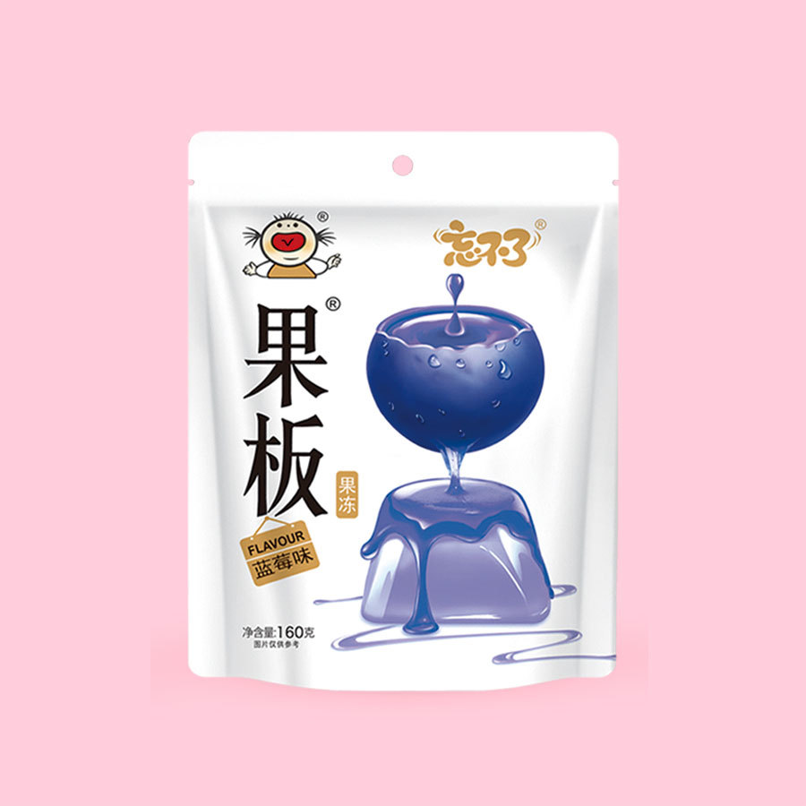 Fruit board brand jelly 160g blueberry flavor