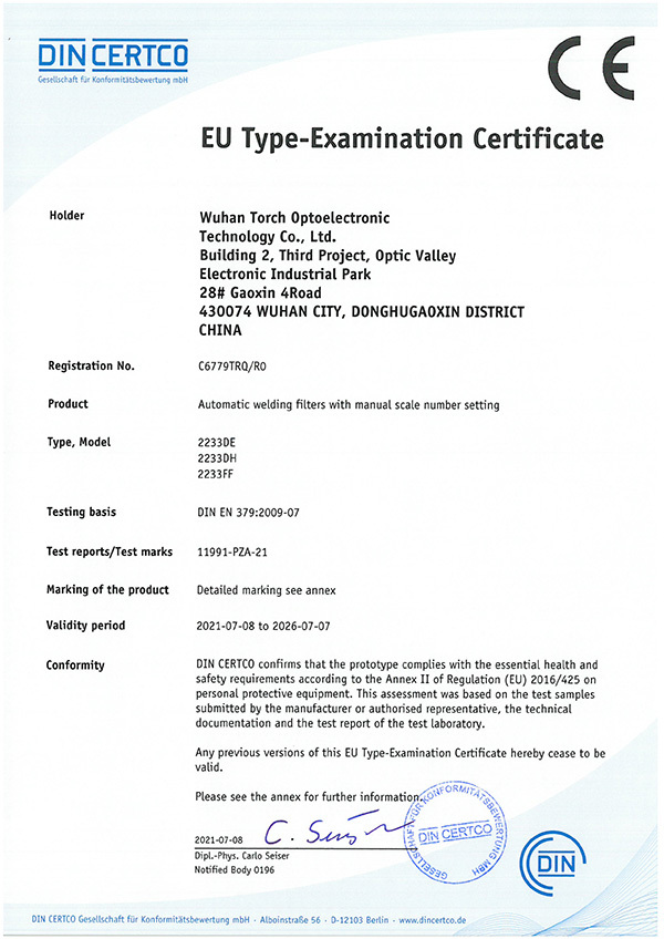 EU Type-Examination Certificate