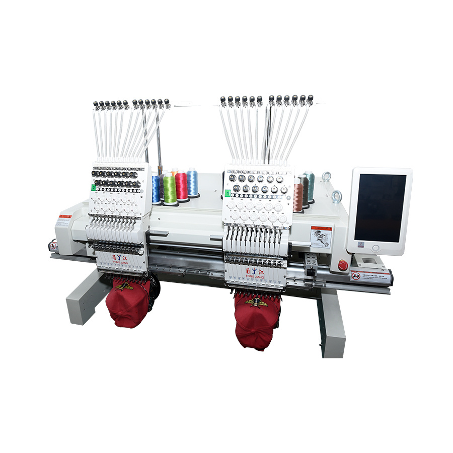 Two heads cap embroidery machine