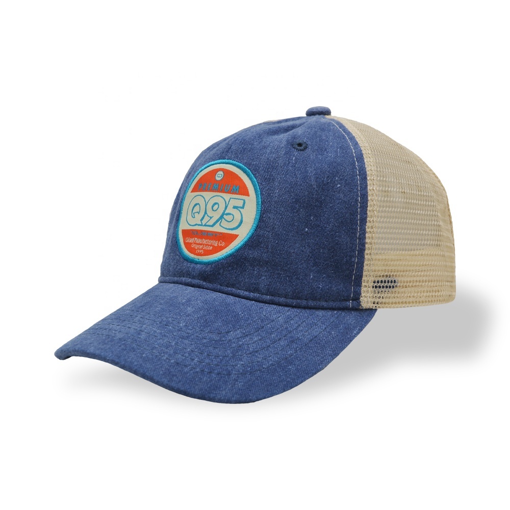 High Profile 6 Panel Trucker Hats Gorra Men Sports Trucker Cap Custom Embroidery Logo Mesh Trucker Cap Hat