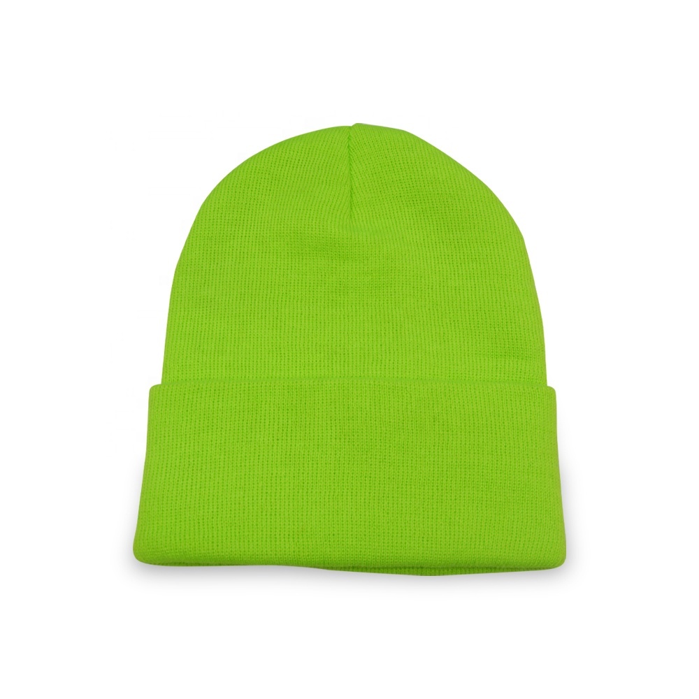 Best Quality Fashionable Custom Embroidery Logo Solid Color Warm Winter Beanie Knit Hat