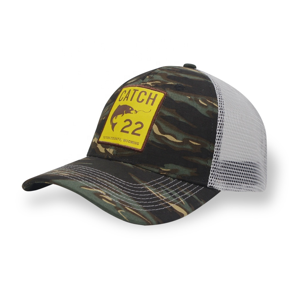 High Quality Trucker Hat Custom Logo Embroidered Patch Trucker Hats Camo Trucker Hat