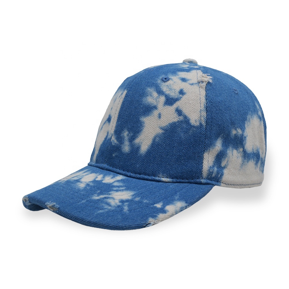 Wholesale Unisex High Quality Colorful Tie Dye 6 Panels Sports Cap Custom Embroidery Logo Baseball Cap for Men Women