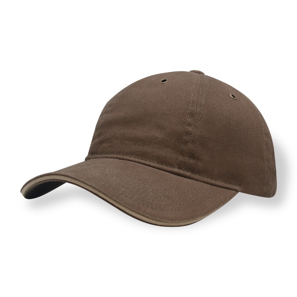 Custom Branded Embroidery Logo Cotton Washed Distressed Hats 6 Panel Blank Cap Unisex Vintage Dad Hat Baseball Cap