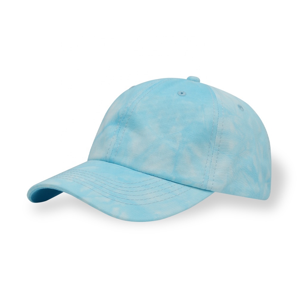 Baseball Cap Tie-dyed Print Dad Cap Fashion Casual Sport Girls Hats Customized Logo  Cap