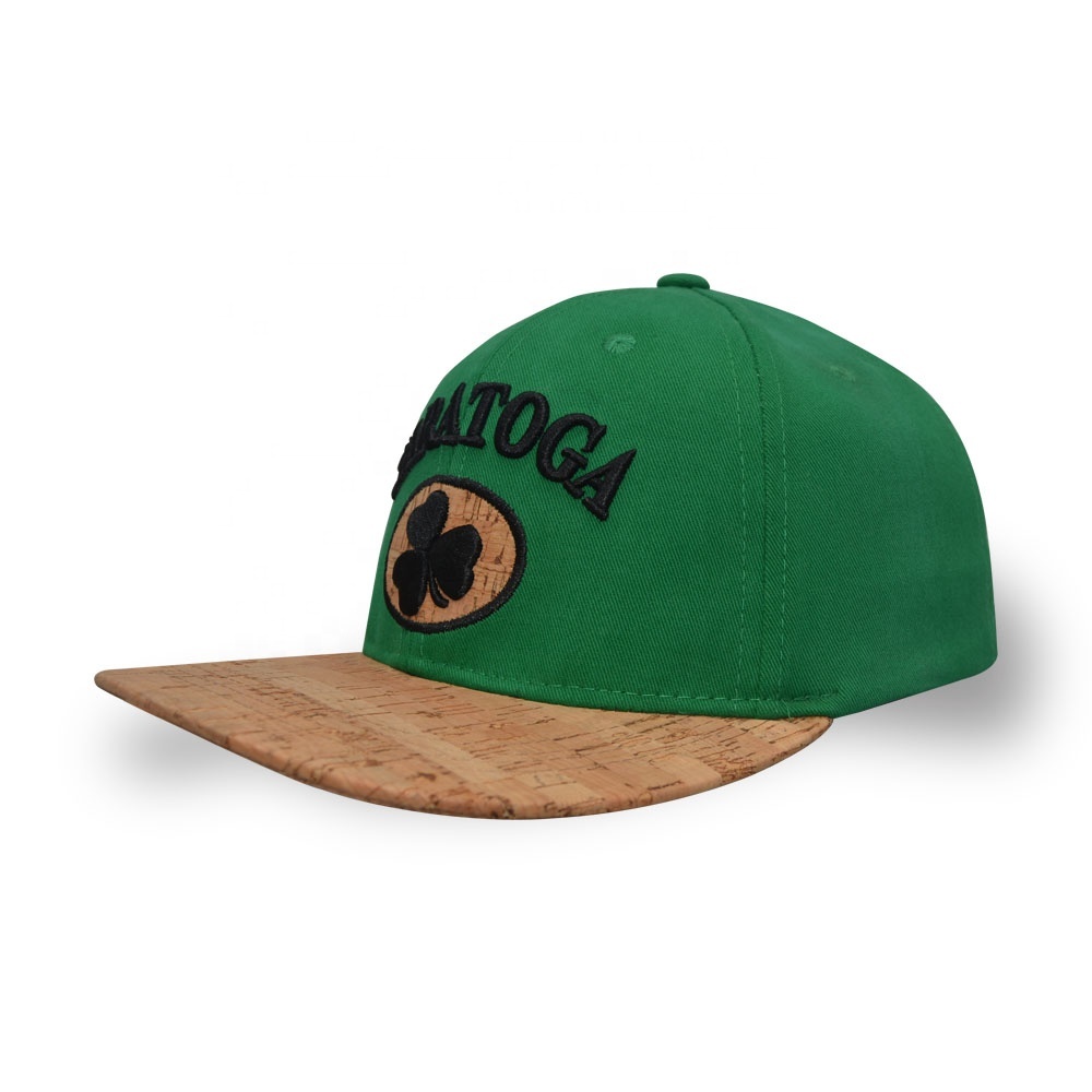 3D embroidery applique cork 100% cotton twill flex fit snapback cap hip hop style snapback cap