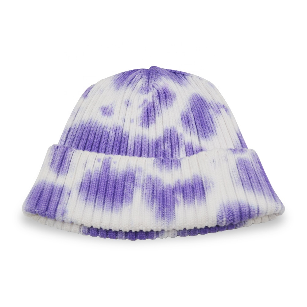 Custom high quality men's women's winter personality jacquard logo knitted retro street style beanie hat