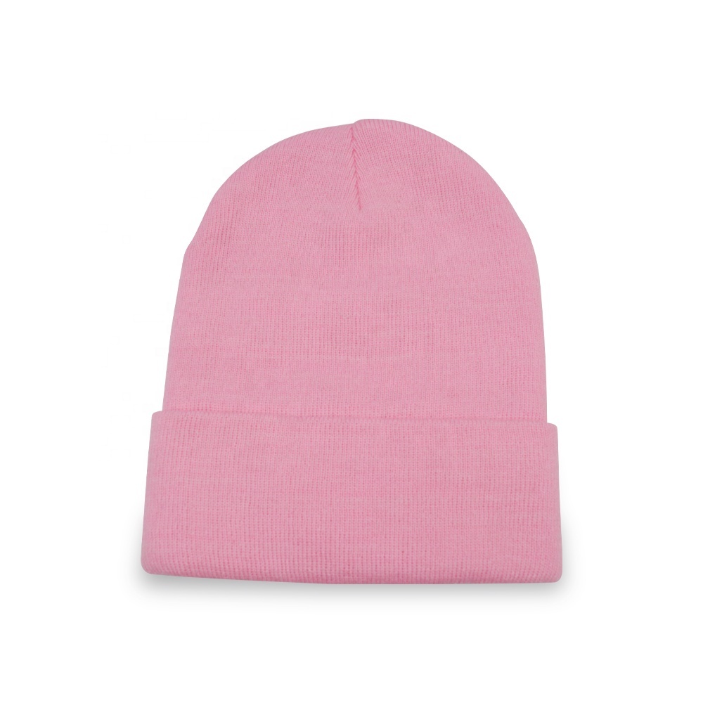 Custom cute wool knitted beanie blanks Winter cashmere bennie caps women 100% pure wool beanie hats with custom logo