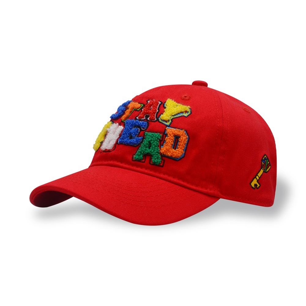 Chenille Embroidery Casual Retro Washed Dad Cowboy Hats Denim Embroidery Baseball Cap
