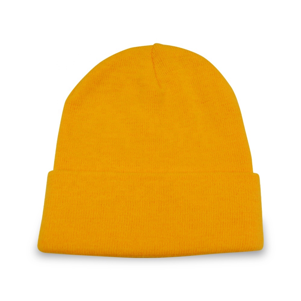 custom embroidery logo cheap unisex bennie winter hat luxury fashion cuffless beanie