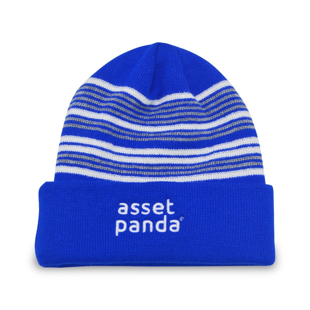 Custom High Quality Unisex Acrylic Waffle Skull Plain Jacquard Knitted Hat Beanie
