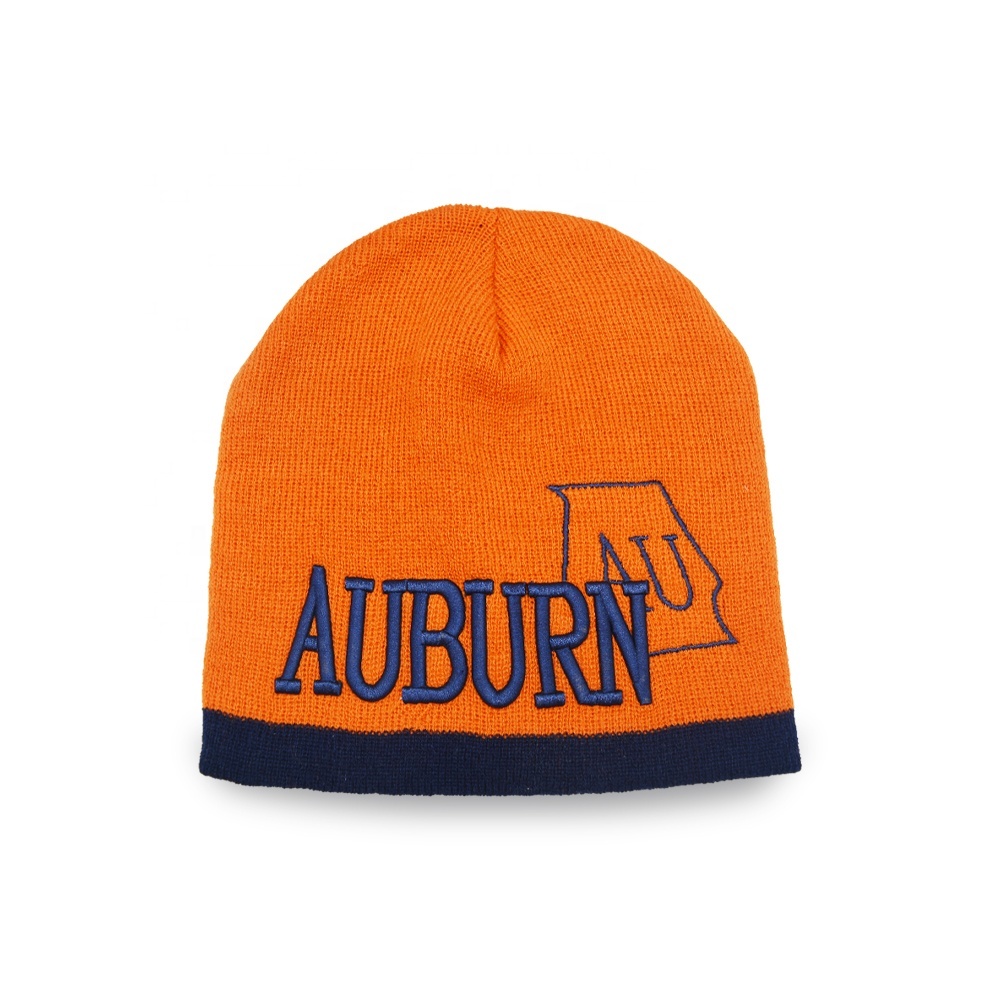 Customized Embroidery Logo Beanies Hats Logo Knitted Jacquard Winter Hat Skull Beanie