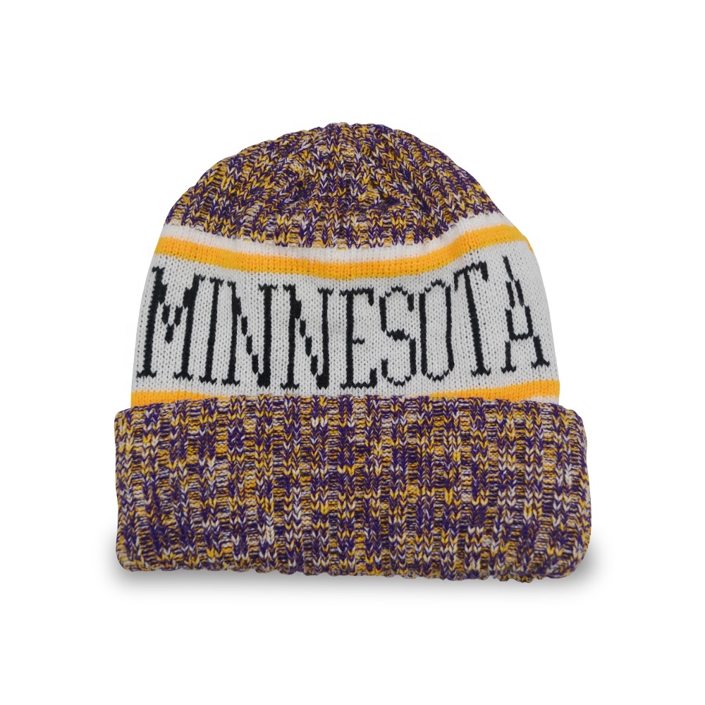 Wholesale Custom Logo Unisex High Quality Plain Blank Dyed Solid Color Winter Hat Cap Acrylic Knitted Cuffed Beanie
