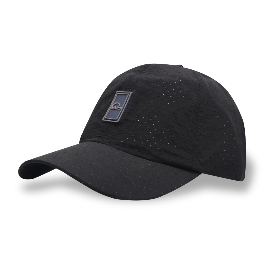 Custom airmesh fitted cap polyester mesh quick dry lightweight breathable running performance hat