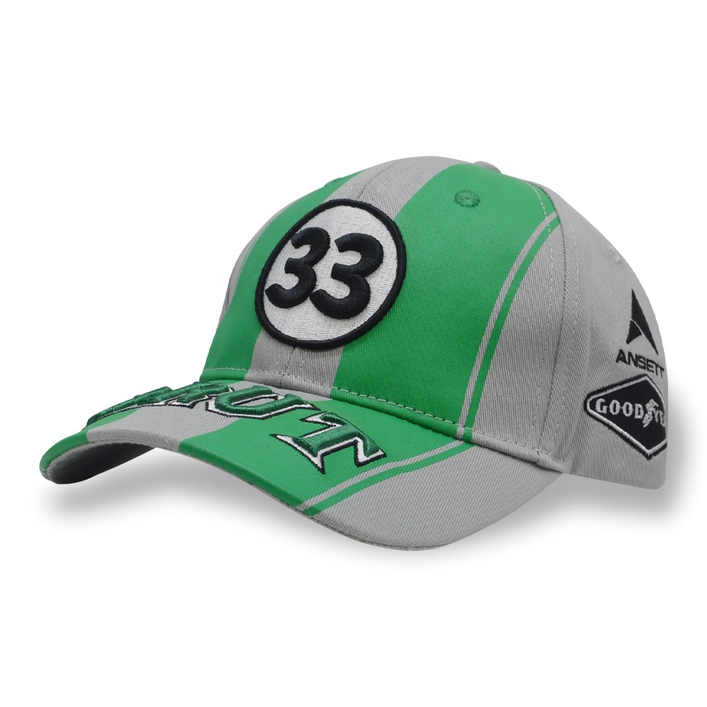 Factory Custom Logo 6 Panel Promotional Sports Caps Cycling Racing Car Motorcycle Baseball Caps And Hats