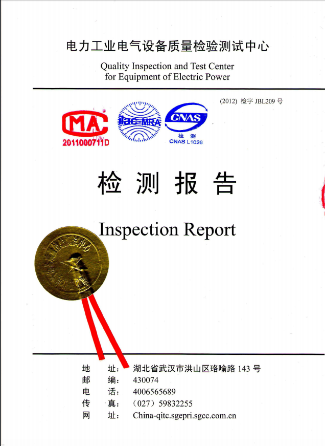 Y10W-312/760 Type Test Report
