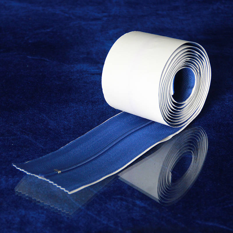 Self-adhesive zipper
