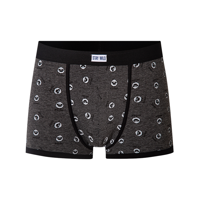 OEM 95%cotton 5%spandex binding underwear Men's Boxer Briefs