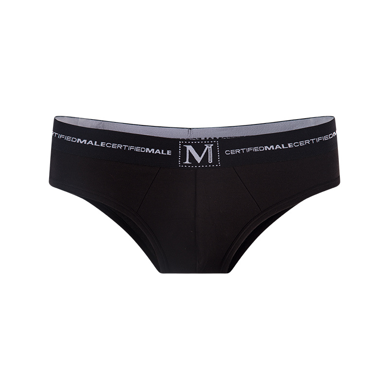 OEM Plain color 95%cotton 5%spandex Men's Briefs binding underwear