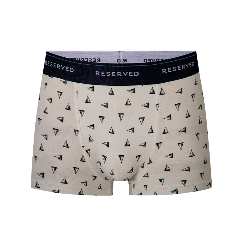 Simple pattern Classic Style 95%cotton 5%spandex Men's Boxer Briefs