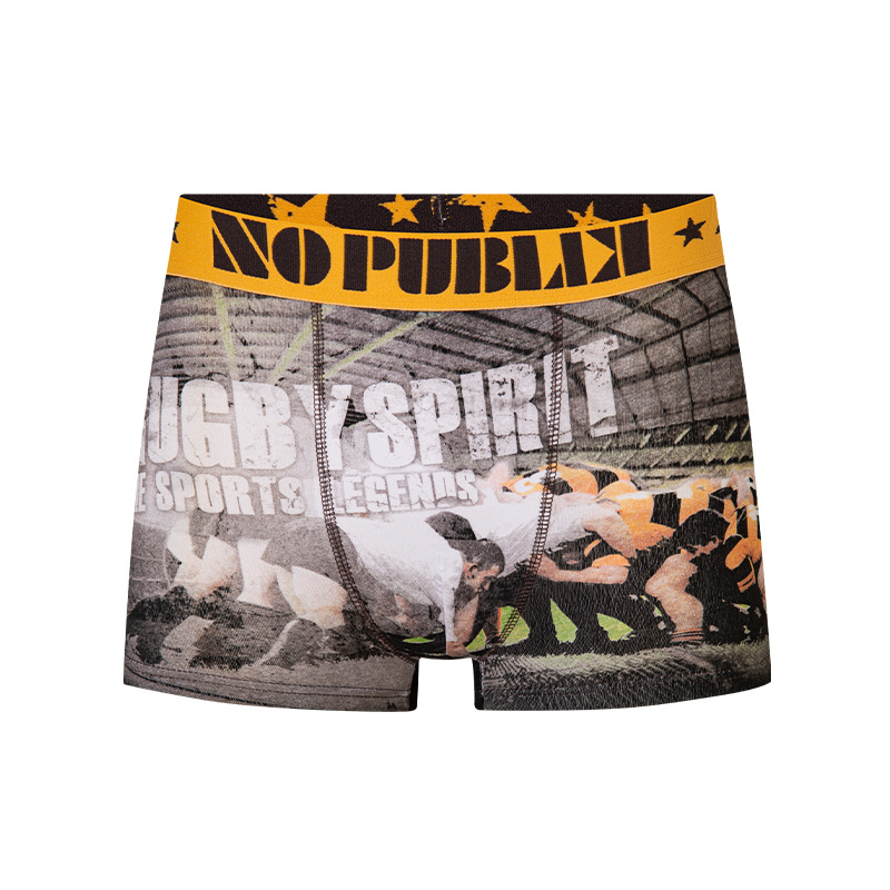 Sport Style 92% Polyester 8% Spandex Men's Boxer Briefs