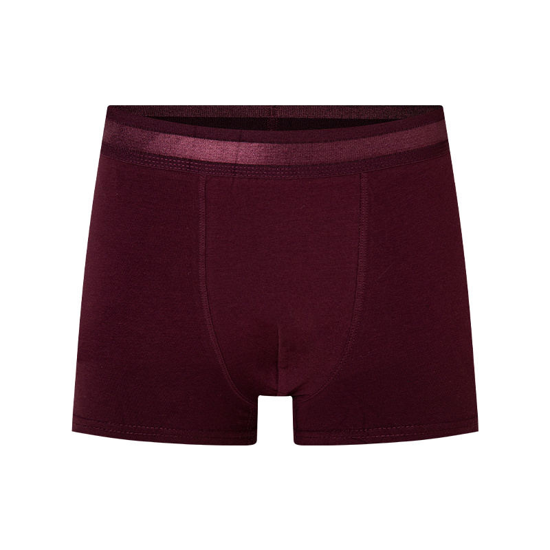 Christmas colors Lurex Yarn waistband 95%cotton 5%spandex embroidery Men's Boxer Briefs