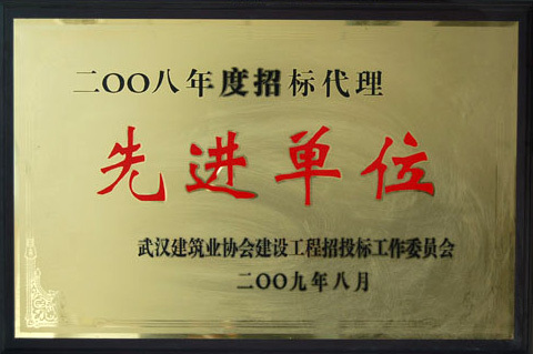 2008年招標(biāo)代理先進(jìn)單位