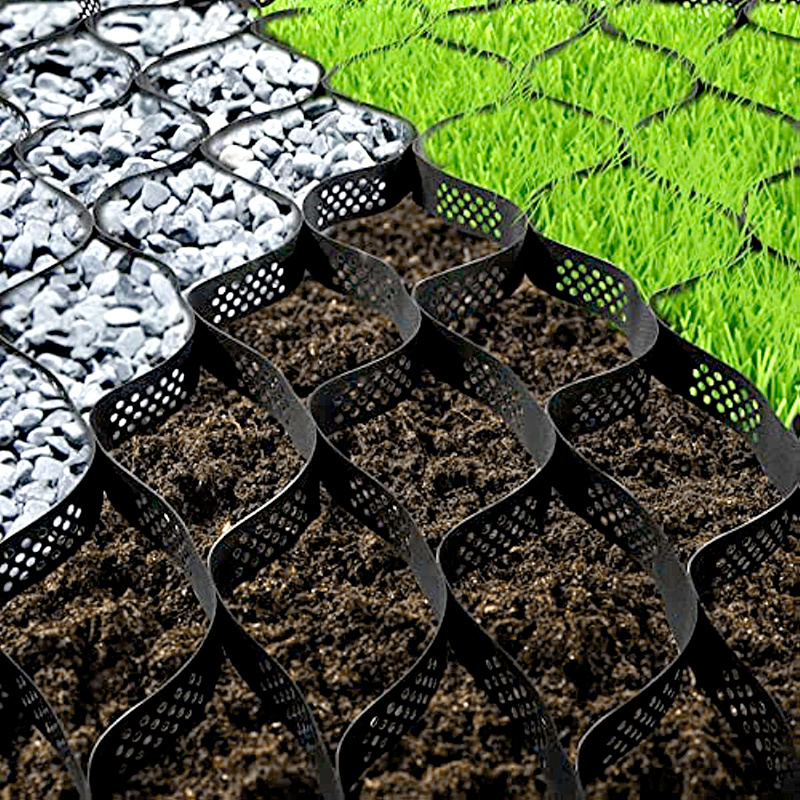 HDPE Geocell Gravel Grid 50mm ASTM Standard Textured Smooth Surface Plastic Geocell