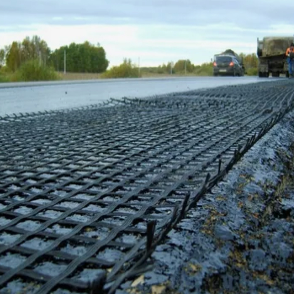 Laying construction Polyester Geogrid
