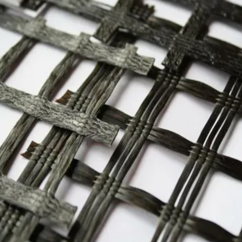 25-200kN/m High Quality Black Polyester Biaxial PET Geogrid