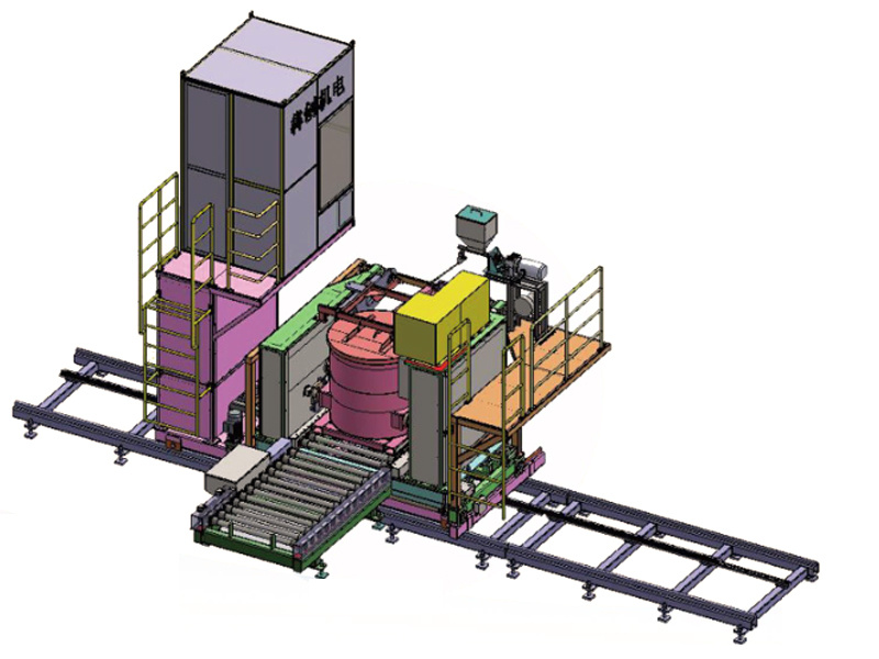 Interchangeable roll-over casting machine