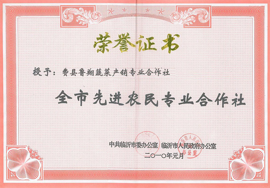 全市先進農(nóng)民專業(yè)合作社