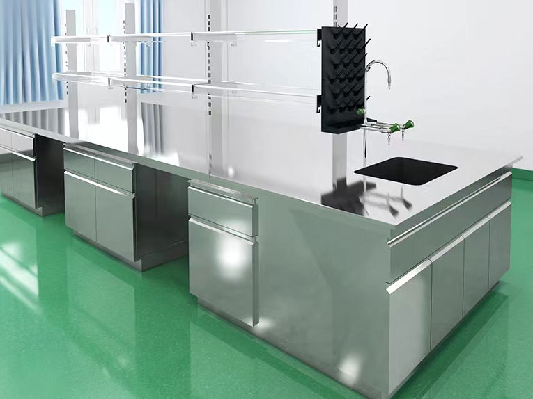 Table centrale en acier inoxydable