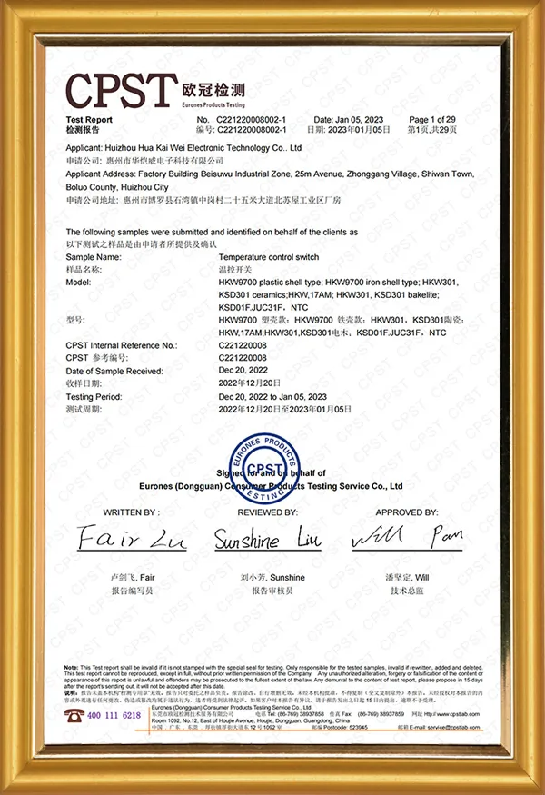 REACH Certificate