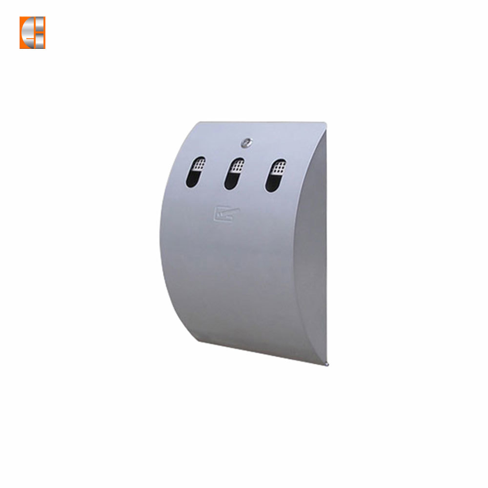 Cigarette ash bin steel wall mount ashtray box high quality customized metal supplier factory