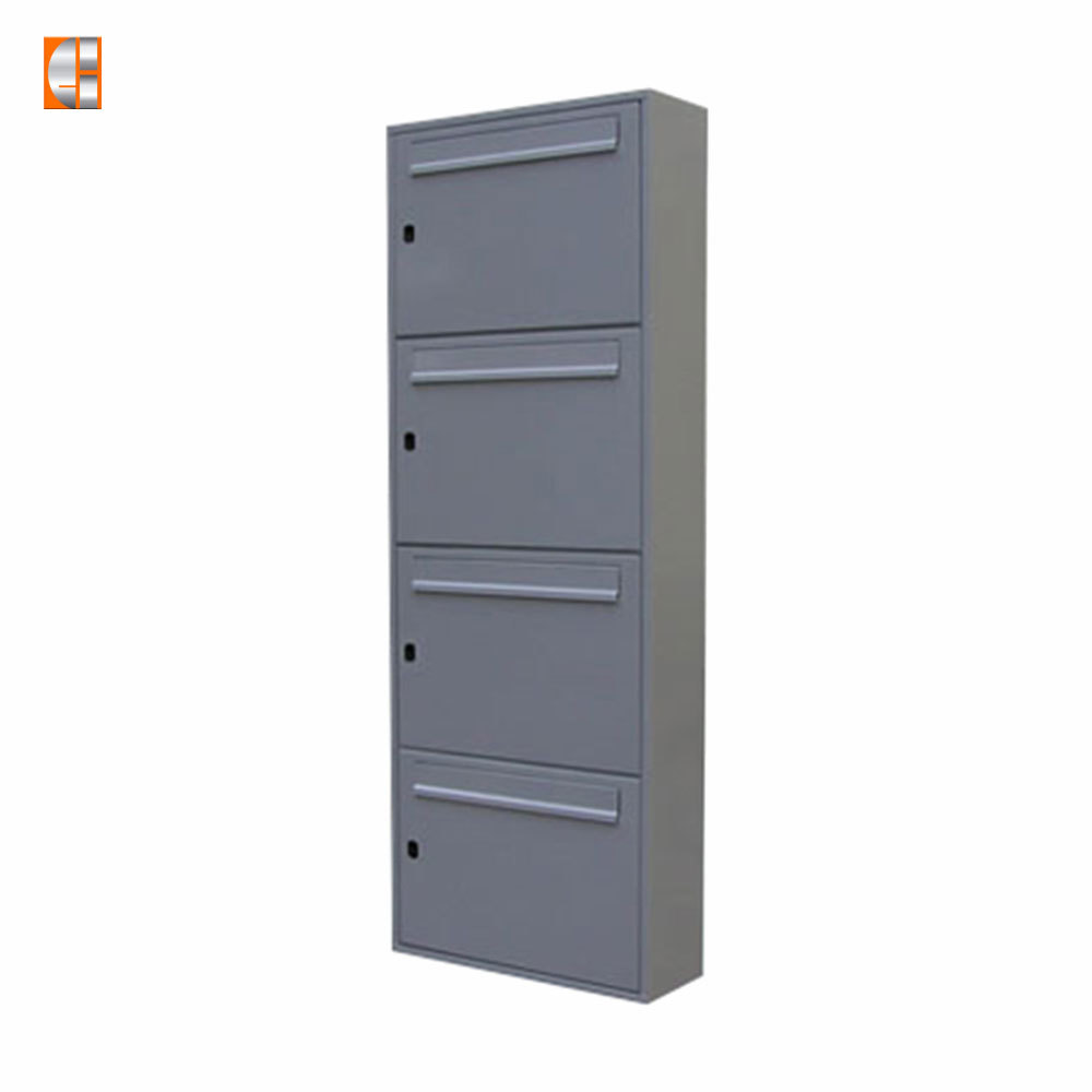 Apartment mailbox metal steel letter newspaper lock multi-unit vertical post box customized OEM factory China