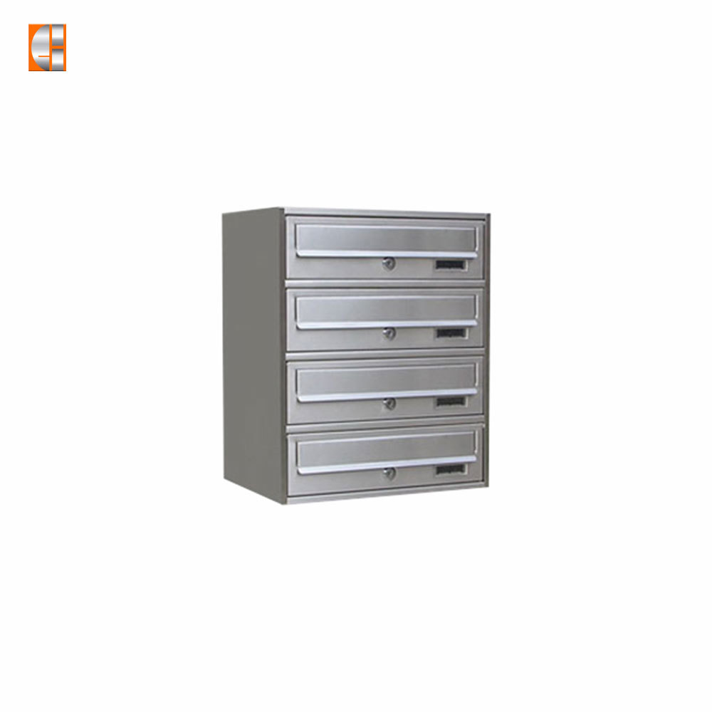 Apartment mailbox stainless steel letter locking multi-unit vertical post box customized OEM manufacturer China