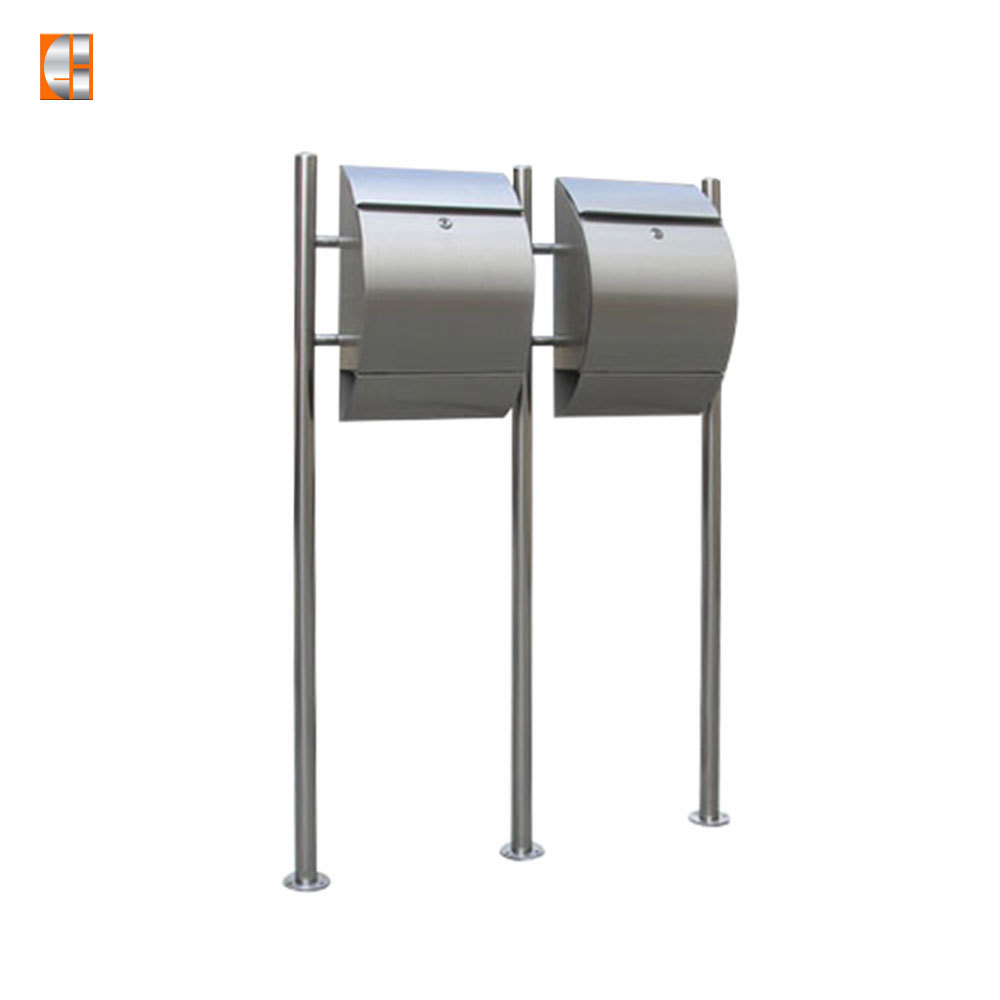 Post mount mailbox stainless steel newspaper pole stand high security letter box low price customized OEM China factory