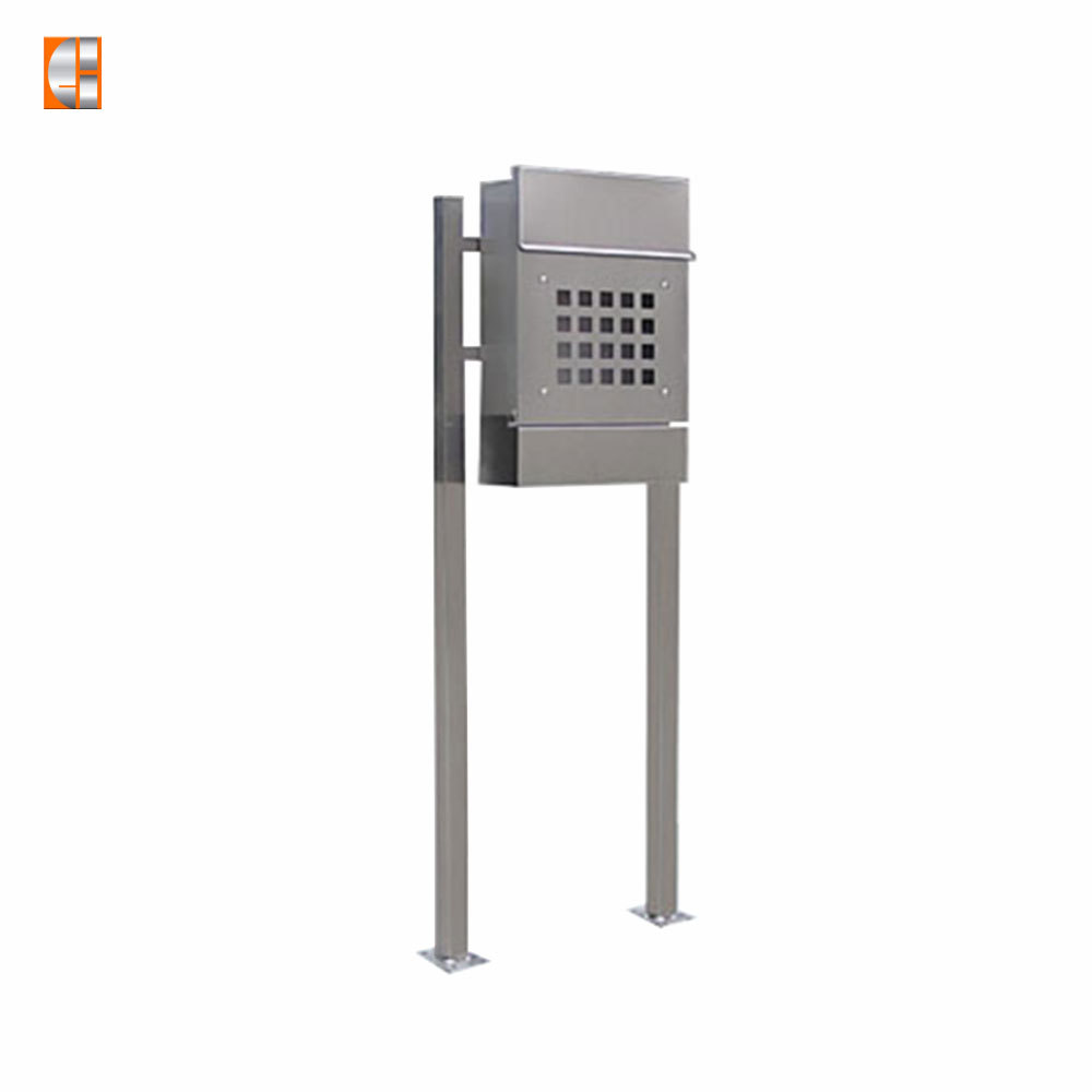 Post mount mailbox stainless steel newspaper pole standing letter box hot sale customized OEM China factory