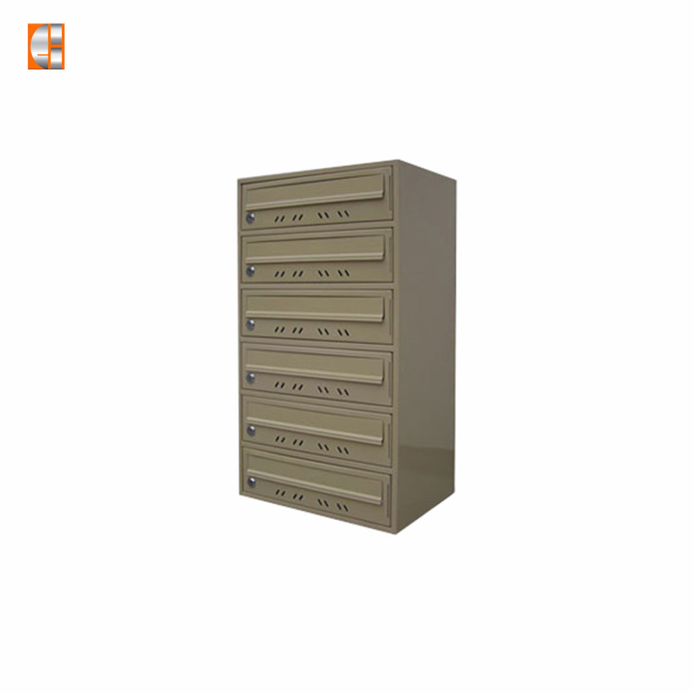 Apartment mailbox steel letter lock multi-unit door front load vertical post box customized OEM factory China